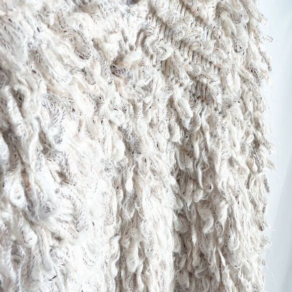 Le Parfait Cream Mulitcolor Shag Sweater Size S - Picture 3 of 9
